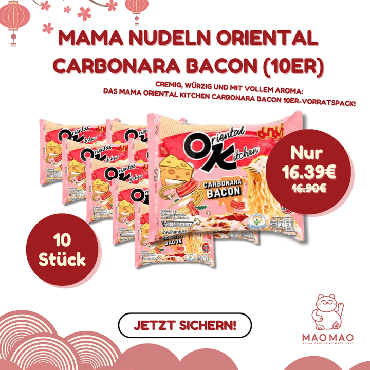 MAMA Instant Nudeln Oriental Carbonara Bacon (10er) - MAOMAO