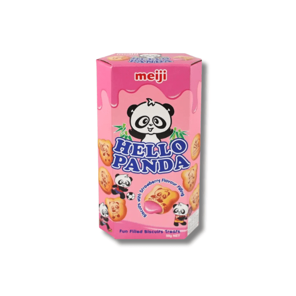 MEIJI Hello Panda Biscuits with Strawberry Cream Filling 47g