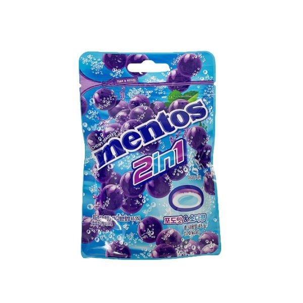 MENTOS 2 - in - 1 Kaubonbons Trauben Soda 45g - MAOMAO