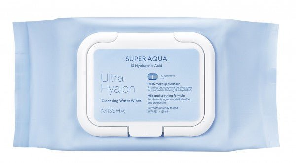 MISSHA Super Aqua Ultra Hyalron Cleansing Water Wipes (30 pieces)