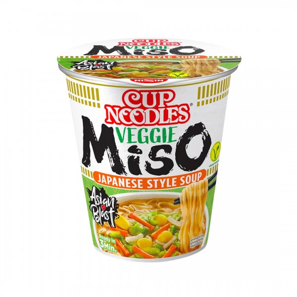 NISSIN Instant Cup Noodles Veggie Miso 67g