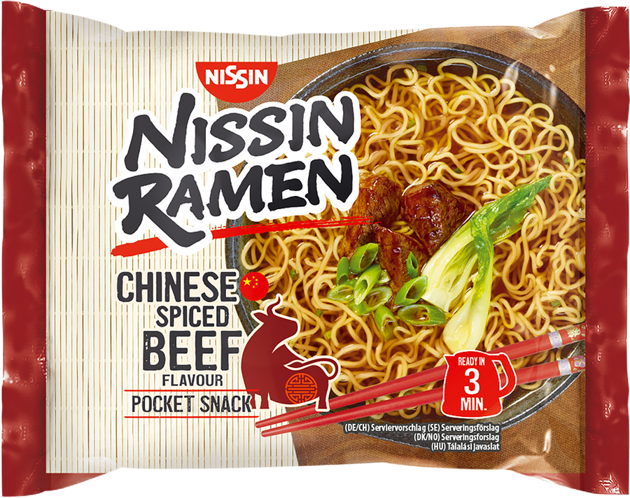 NISSIN Instant Ramen Rindfleisch chinesische Art 66,8g - MAOMAO