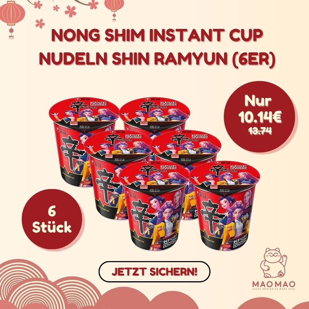 NONG SHIM Instant Cup Nudeln Shin Ramyun Set (6er) - MAOMAO
