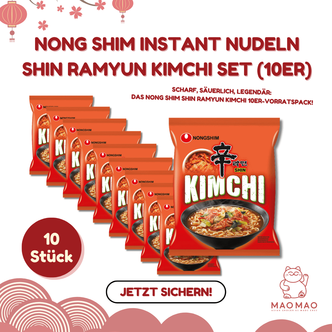 NONG SHIM Instant Nudeln Shin Ramyun Kimchi Set (10er) - MAOMAO