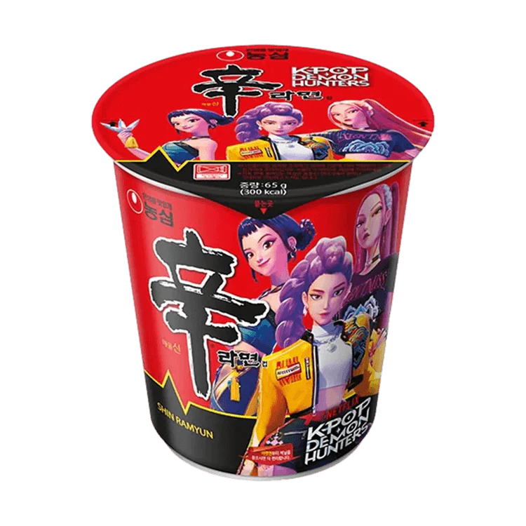 NUR 1 EURO K-Pop Demon Hunters x NONG SHIM Instant Cup Nudeln Shin Ramyun 68g  - 3 Stück Max pro Bestellung