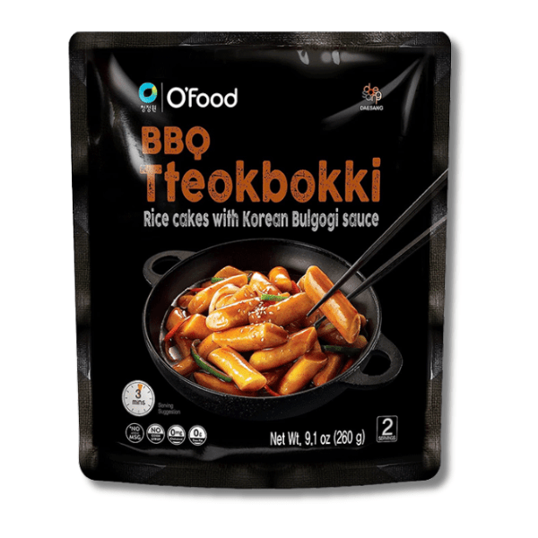 O'FOOD Tteokbokki mit Koreanischer Barbecue - Soße 260g - MAOMAO
