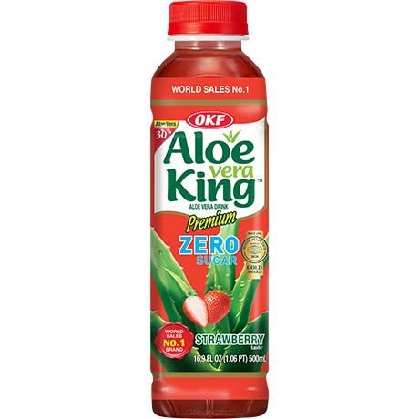 OKF Aloe Vera Getränk Erdbeer (zuckerfrei) 500ml (EINWEG) - MAOMAO