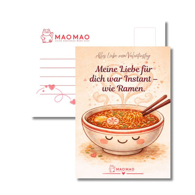 Postcard "My love for you was instant - like ramen." (DIN A6)