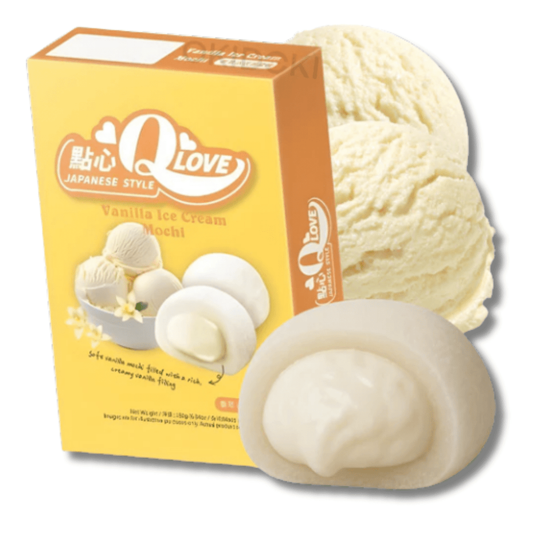 QLOVE Vanille Eiscreme Deluxe Mochi 180g - MAOMAO