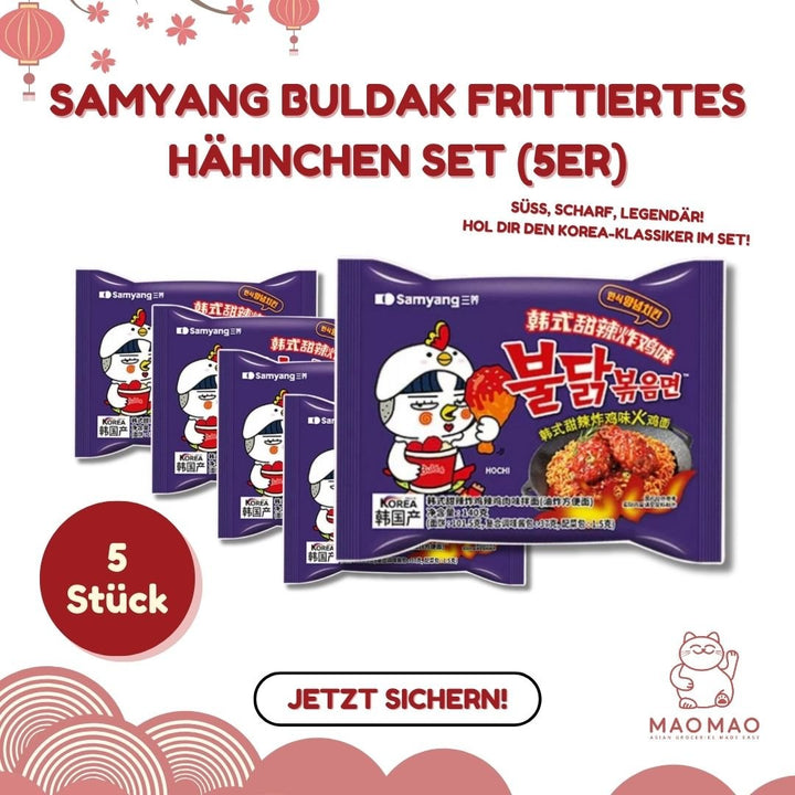 Samyang Buldak Frittiertes Hähnchen Set (5er) - MAOMAO