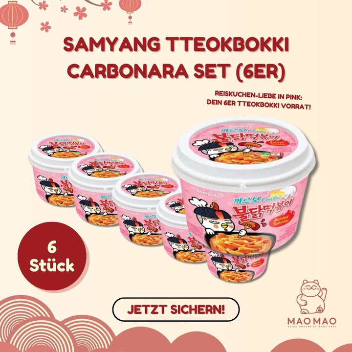 Samyang Tteokbokki Carbonara Set (6er) - MAOMAO
