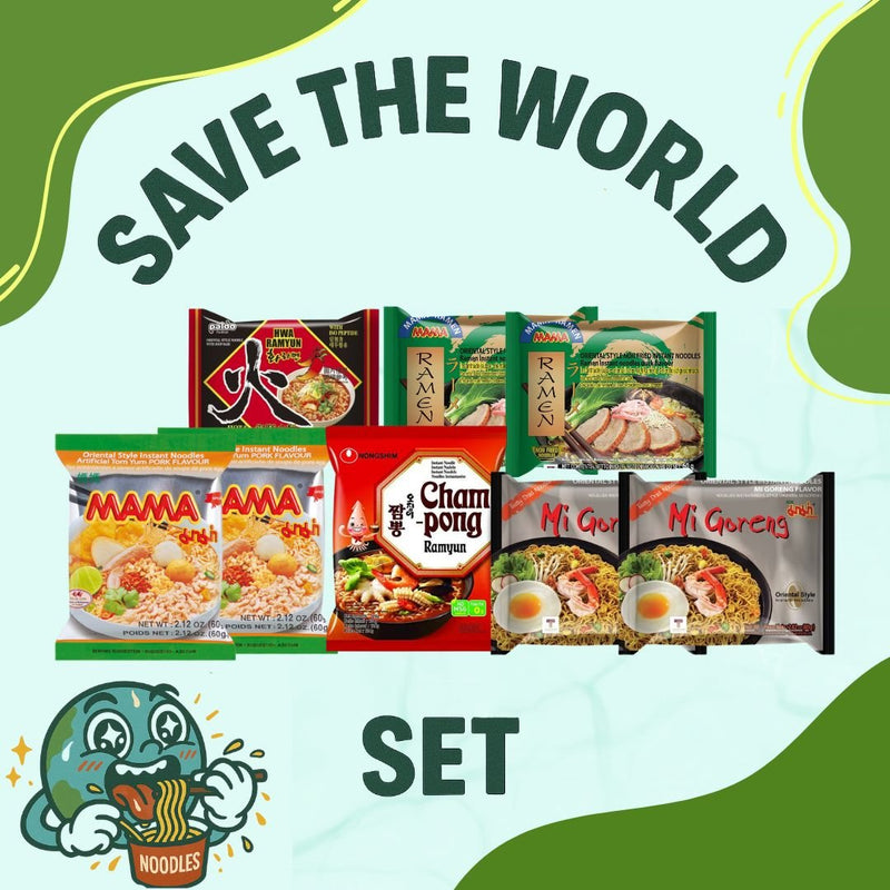 Save the World Set with 8 Instant Noodles