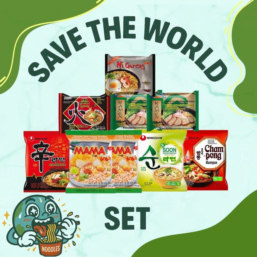 Save the World Set mit 9 Instantnudeln - MAOMAO