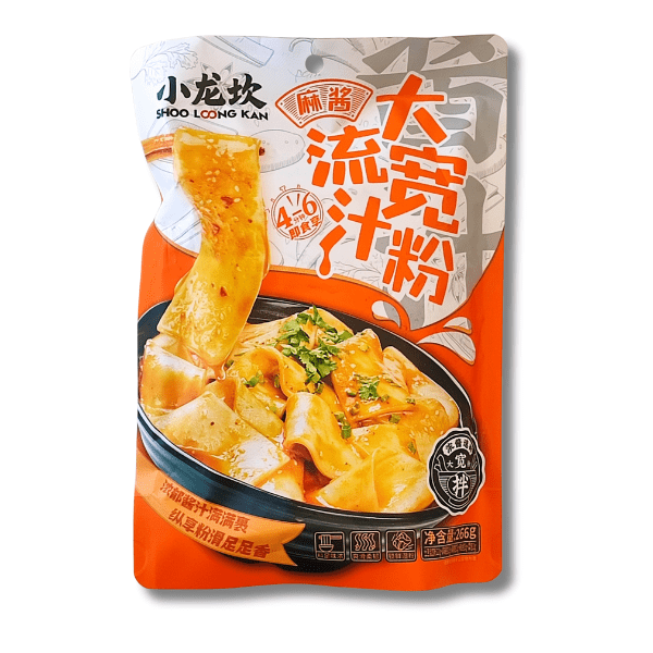 SHOO LOONG KAN Breite Glasnudeln mit Sesamsauce 266g - MAOMAO