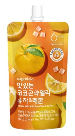 SUGARLOLO Konjac Jelly Yuzu & Zitrone mit Nata de Coco 150g - MAOMAO