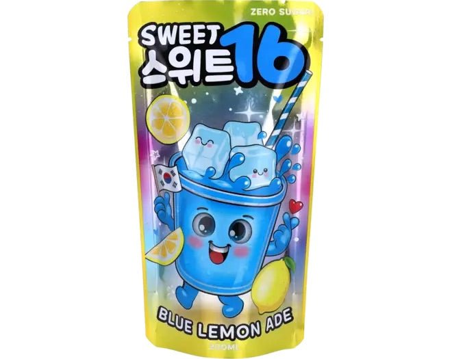 SWEET16 Ade Beutelgetränke Blaue Zitrone Zuckerfrei 200ml - MAOMAO