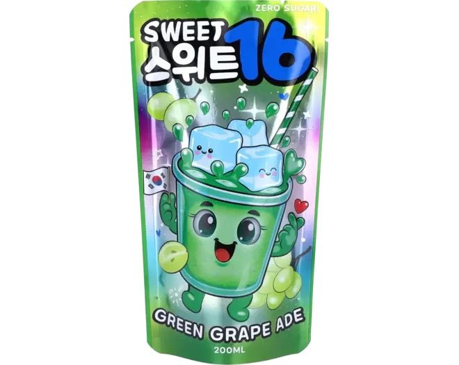 SWEET16 Ade Beutelgetränke Grüner Trauben Zuckerfrei 200ml - MAOMAO