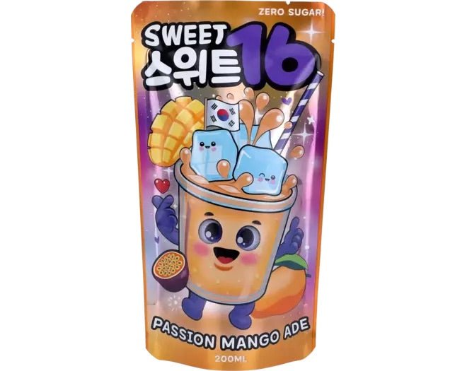 SWEET16 Ade Beutelgetränke Passionsfrucht & Mango Zuckerfrei 200ml - MAOMAO