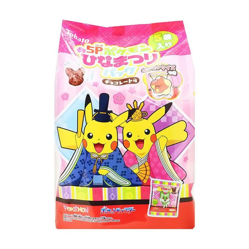 TOHATO Pokemon Corn Snack Chocolate 80g (16g x 5 Packs)