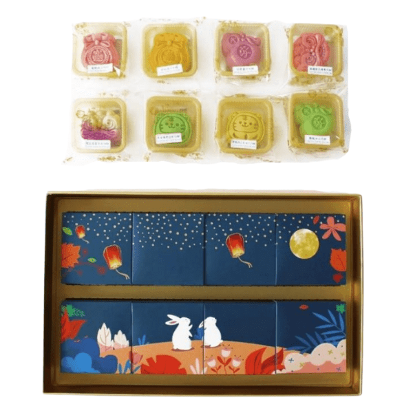 TOKIMEKI Mondkuchen - Geschenkbox „Acht Glückssterne“ (8 x 50 g) 400 g - MAOMAO