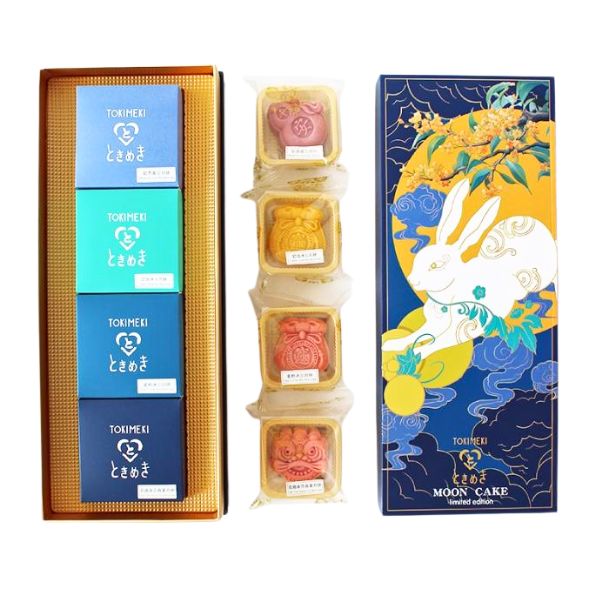 TOKIMEKI Mondkuchen Glücks Geschenkbox 200g (4 Stücke) - MAOMAO