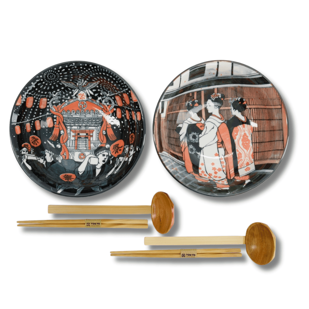 TOKYO DESIGN STUDIO Asakusa 6 - teiliges Ramen Geschenkset 20,5x8 cm / 1,25 l - MAOMAO