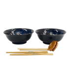 TOKYO DESIGN STUDIO Cobalt Blue Sakura 6-piece Ramen Gift Set 20.5x8 cm / 1200 ml Bild 3
