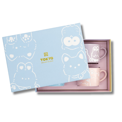 TOKYO DESIGN STUDIO Kawaii Animals Mugs Gift Set 4-piece 8x6 cm