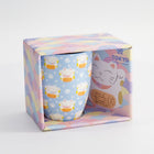 TOKYO DESIGN STUDIO Kawaii Lucky Cat Mug with Gift Box - Blue Cat (8.5x10.2 cm, 340 ml) Bild 3