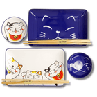 TOKYO DESIGN STUDIO Kawaii 招财猫寿司套装 6 件套 – 蓝/白 Bild 2