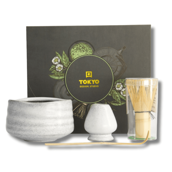 TOKYO DESIGN STUDIO Matcha Geschenkset Gurei Grau 4 teilig 11x9 cm - MAOMAO