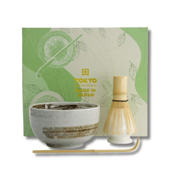 TOKYO DESIGN STUDIO Matcha Geschenkset „Naruto“ Braun 13×7 cm, 4 - tlg. - MAOMAO