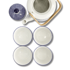 TOKYO DESIGN STUDIO Nippon Blue 茶具套装圆点 0.8升 带4个茶杯 – 条纹/星星/圆点/波浪 Bild 5