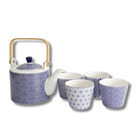 TOKYO DESIGN STUDIO Nippon Blue 茶具套装圆点 0.8升 带4个茶杯 – 条纹/星星/圆点/波浪 Bild 2
