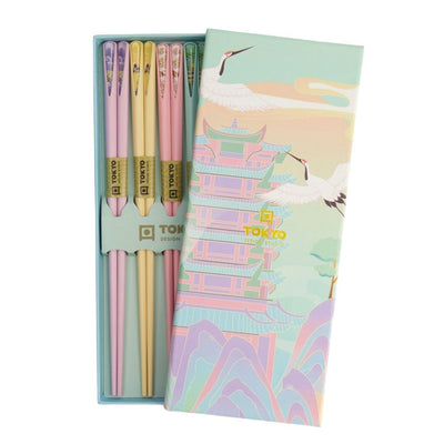 TOKYO DESIGN STUDIO 筷子礼品套装 5双 寺庙之春