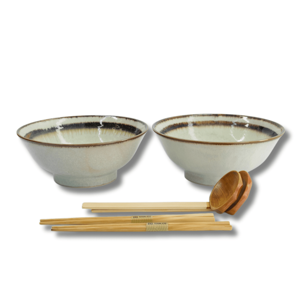 TOKYO DESIGN STUDIO Wasabi 6 - teiliges Ramen Geschenkset 21,5x9 cm / 1300 ml - MAOMAO