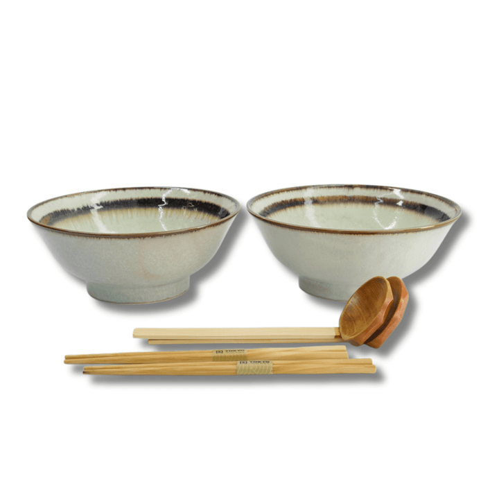 TOKYO DESIGN STUDIO Wasabi 6 - teiliges Ramen Geschenkset 21,5x9 cm / 1300 ml - MAOMAO