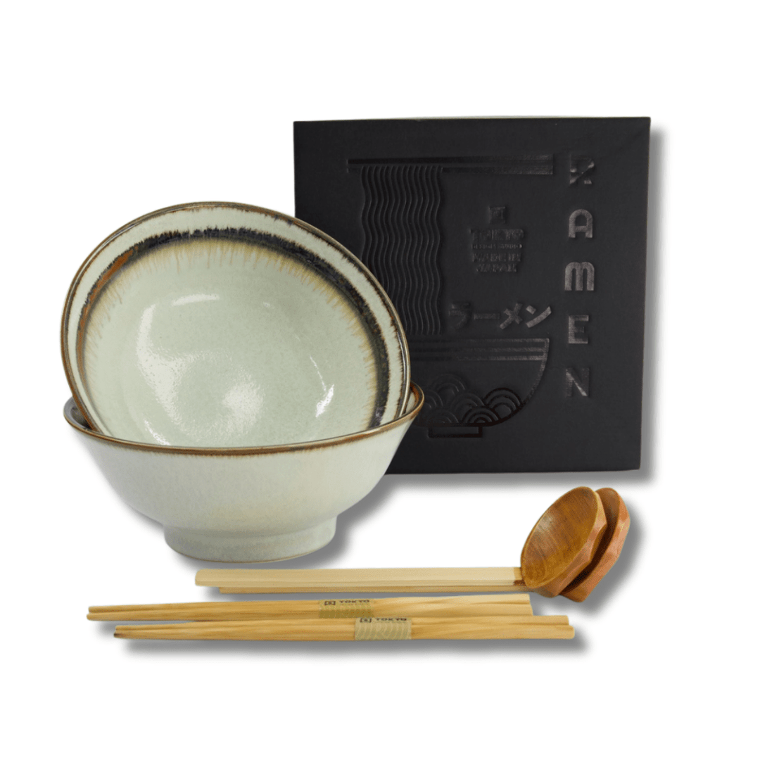 TOKYO DESIGN STUDIO Wasabi 6 - teiliges Ramen Geschenkset 21,5x9 cm / 1300 ml - MAOMAO