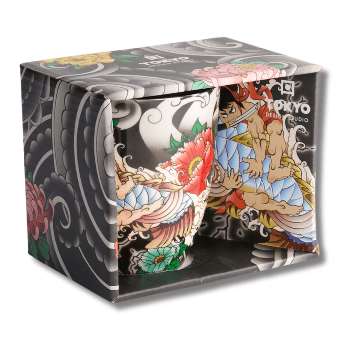 TOKYO DESIGN STUDIO Yakuza Carp Mug mit Geschenkbox – 8,5x10,2 cm / 340 ml - MAOMAO