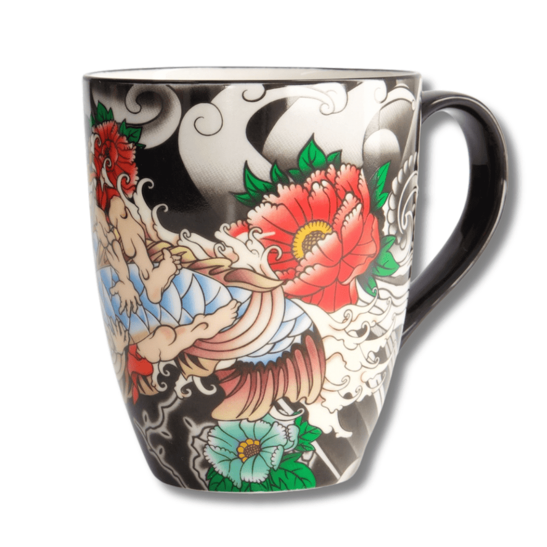 TOKYO DESIGN STUDIO Yakuza Carp Mug mit Geschenkbox – 8,5x10,2 cm / 340 ml - MAOMAO