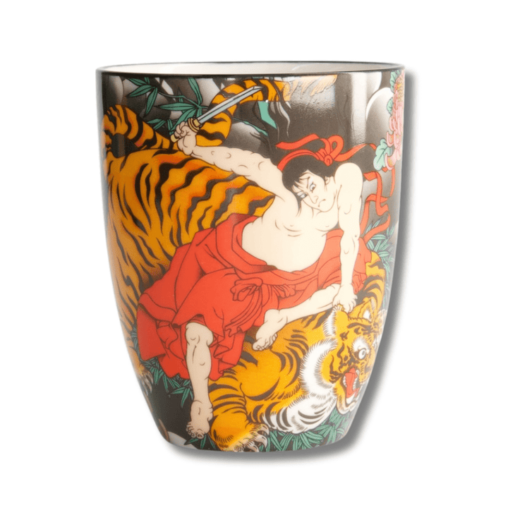 TOKYO DESIGN STUDIO Yakuza Tiger Mug mit Geschenkbox – 8,5x10,2 cm / 340 ml - MAOMAO