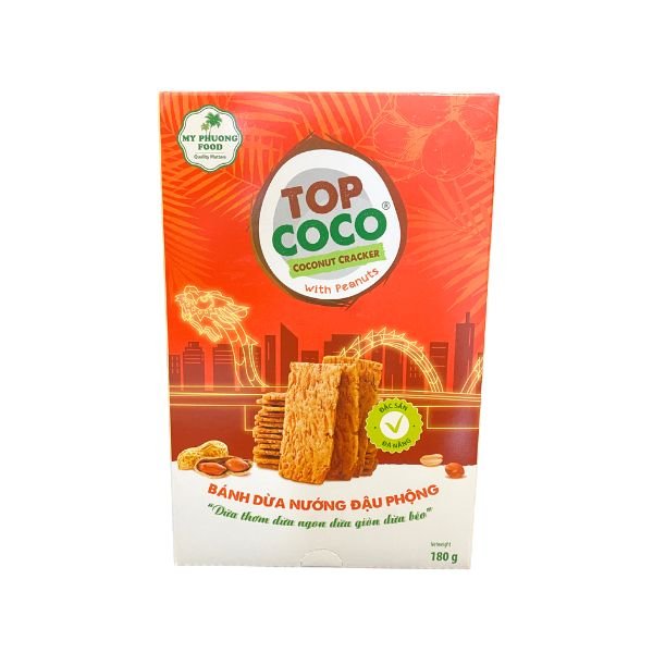 TOPCOCO Coconut Crackers with Peanuts 180g