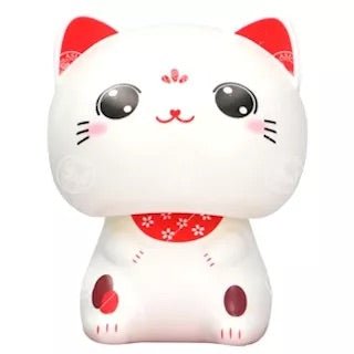 Solar Powered Bobble Head Lucky Cat Eyes Open 9cm