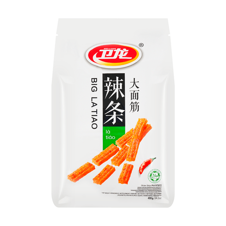 卫龙大面筋香辣味400克