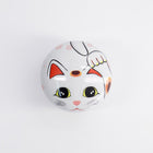White Maneki Neko Stainless Steel Tea Caddy (8.6 x 8.4 cm, 100 g) Bild 3