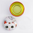 White Maneki Neko Stainless Steel Tea Caddy (8.6 x 8.4 cm, 100 g) Bild 4