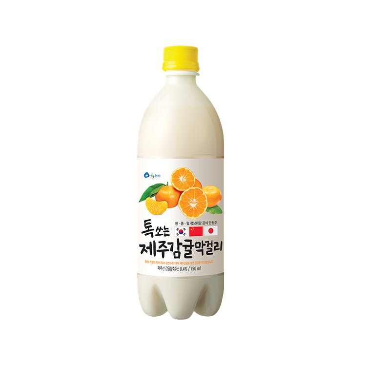 WOORISOOL Makgeolli Reiswein Jeju Mandarine (6% Alc.) 750ml (EINWEG)