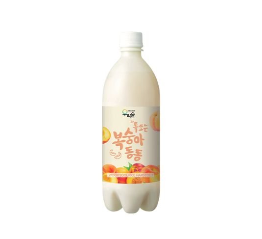 WOORISOOL Makgeolli Peach Rice Wine (3% Alc.) 750ml (DISPOSABLE)