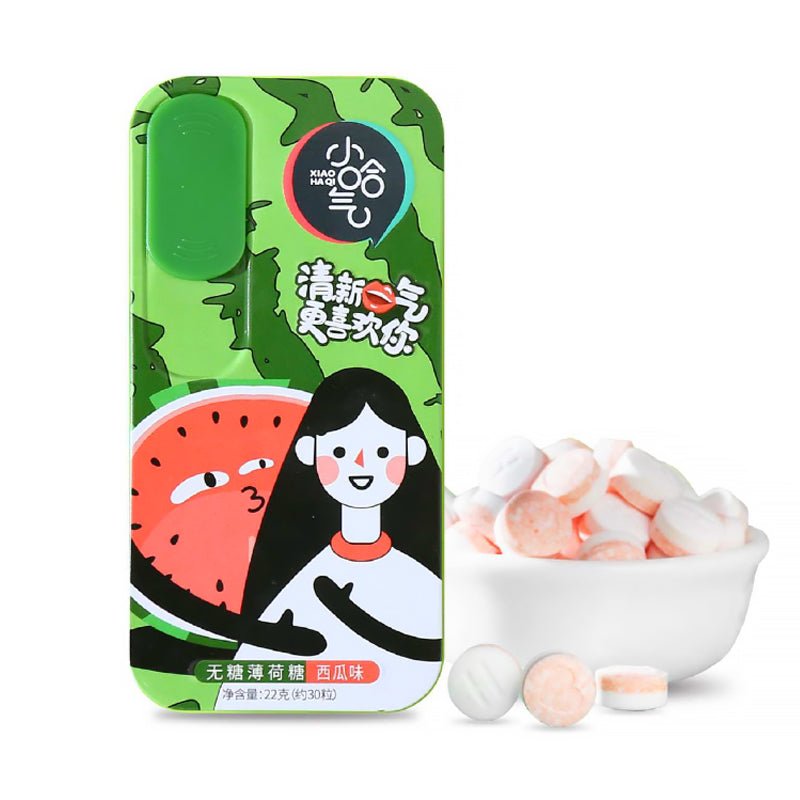 XIAOHAQI Sugar-Free Watermelon Flavored Mints 22g