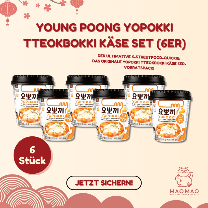 YOUNG POONG YOPOKKI Tteokbokki Käse Set (6er) - MAOMAO